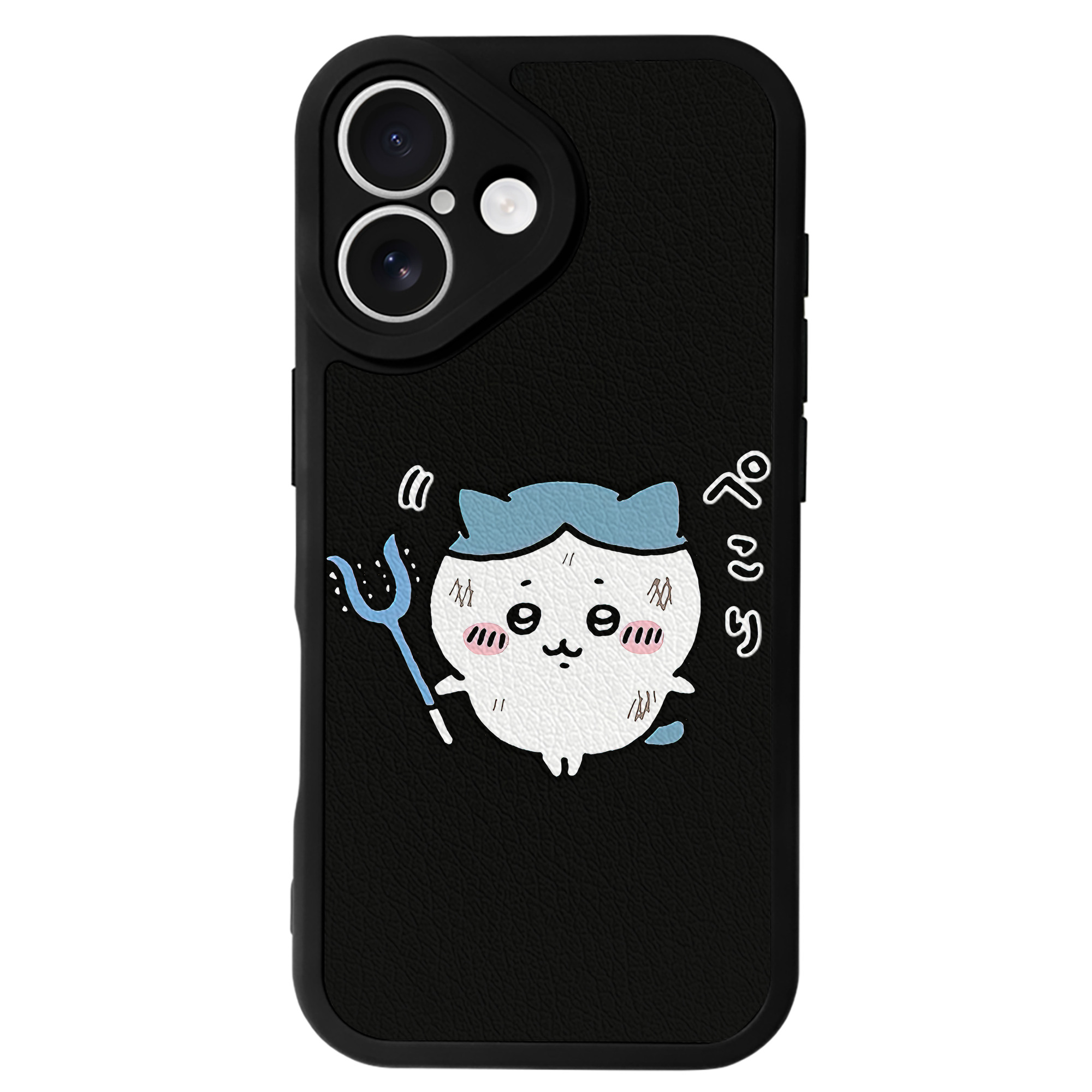 （画像用） ちいかわ ハチワレ Chii-kawa hachiware 【iPhone 16シリーズ対応】シリコンスマホケース（レザー調） 材質：シリコン